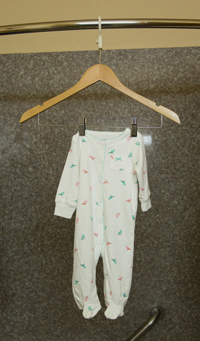 Hotel Hanger Hook - Baby Clothes hanging in bathroom shower with the Covert A Hanger